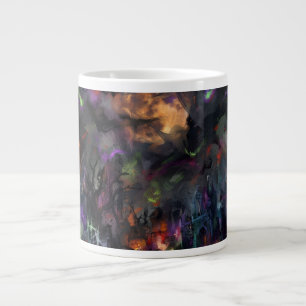Taza De Café Gigante Halloween Abstracto