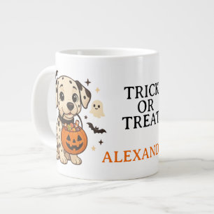 Taza De Café Gigante Halloween Dalmatian Dog Trick or Treth