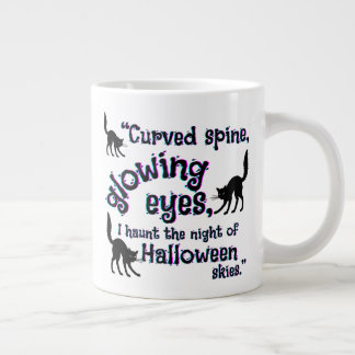 Taza De Café Gigante halloween de gatos, ojos brillantes