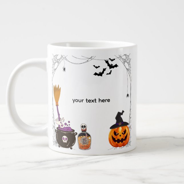 Taza De Café Gigante halloween editable (Izquierda)