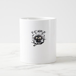 Taza De Café Gigante Halloween F-Caw-F Pájaro Cool Único