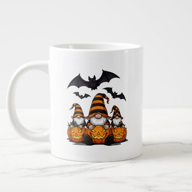 Taza De Café Gigante Halloween Gnome Jumbo Specialty Mug (Izquierda)