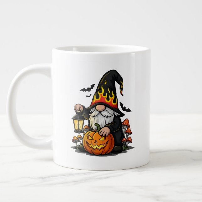 Taza De Café Gigante Halloween Gnome Jumbo Specialty Mug (Izquierda)