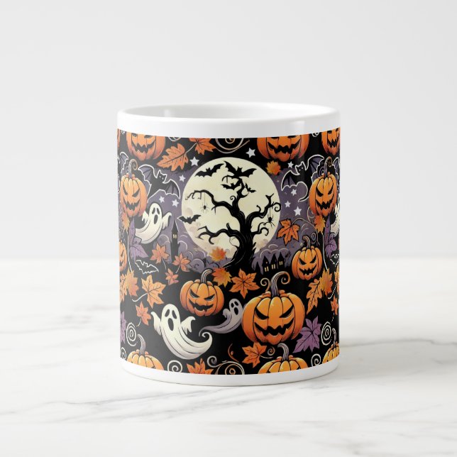 Taza De Café Gigante Halloween/otoño/otoño (Frente)
