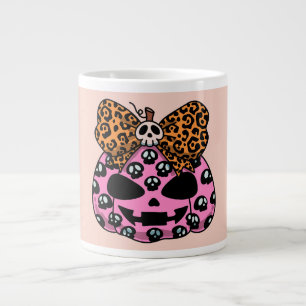 Taza De Café Gigante Halloween, Patrón de Calavera, Cara de Calabaza, M