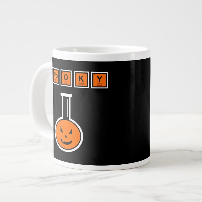 Taza De Café Gigante Halloween Química Spookkin (Izquierda)