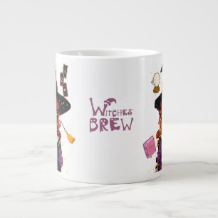 Taza De Café Gigante Halloween Whimsical Witch Magic Coffee Mug