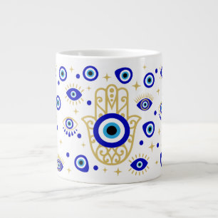Taza De Café Gigante Hamsa Evil Eye Specialty Mug