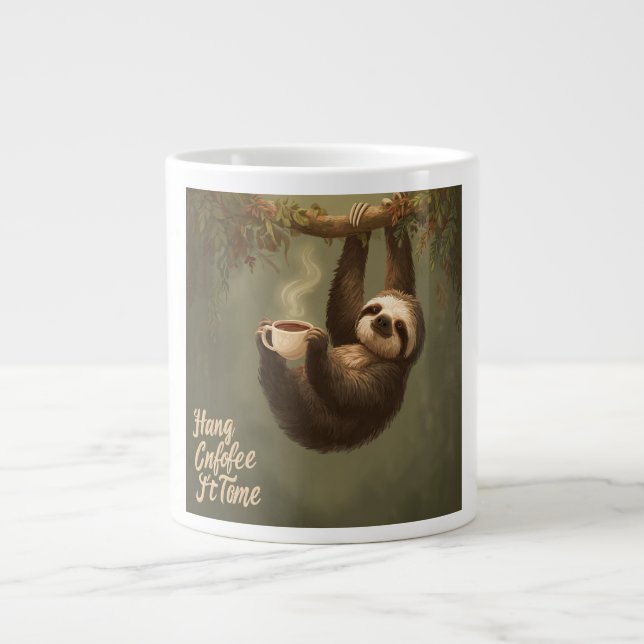 Taza De Café Gigante Hang in There, It's Coffee Time (Frente)