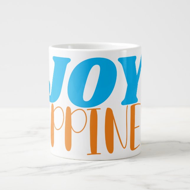 Taza De Café Gigante Happiness Joy Specialty Mug (Frente)