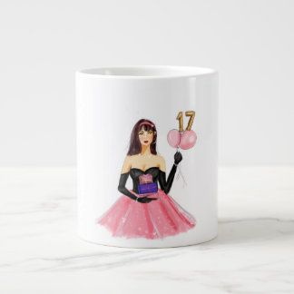 Taza De Café Gigante Happy 17th birthday 