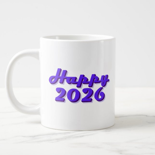 Taza De Café Gigante Happy 2026 (Izquierda)