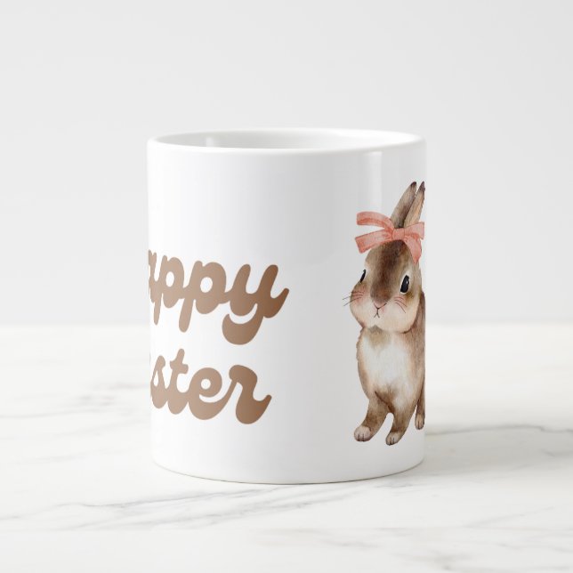 Taza De Café Gigante Happy Easter Bunny Mug (Frente)