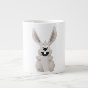 TAZA DE CAFÉ GIGANTE "HAPPY EASTER" GRAY BUNNY