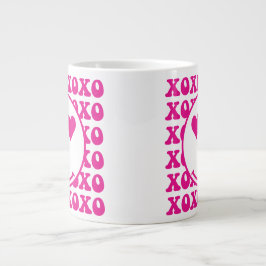 Taza De Café Gigante Happy Face, xoxo, valentine, custom mug, cup