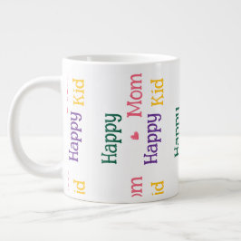 Taza De Café Gigante Happy Mom happy Kid  Mother's Day Giant 