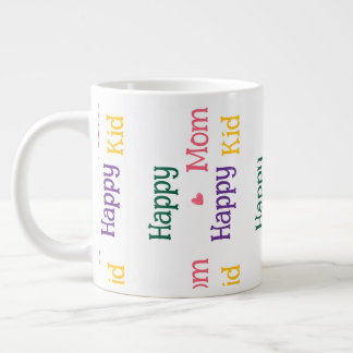 Taza De Café Gigante Happy Mom happy Kid Mother's Day Giant