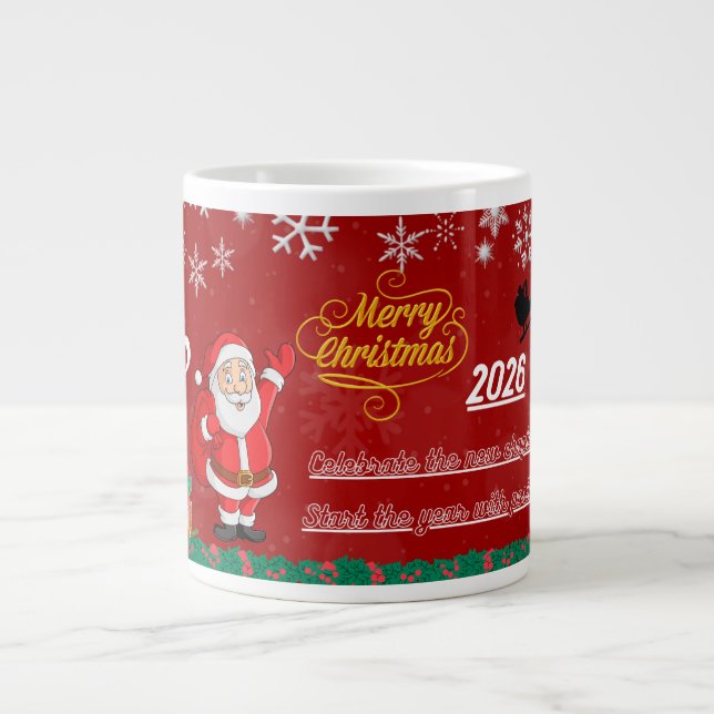 Taza De Café Gigante Happy New Year Celebration Mug (Frente)