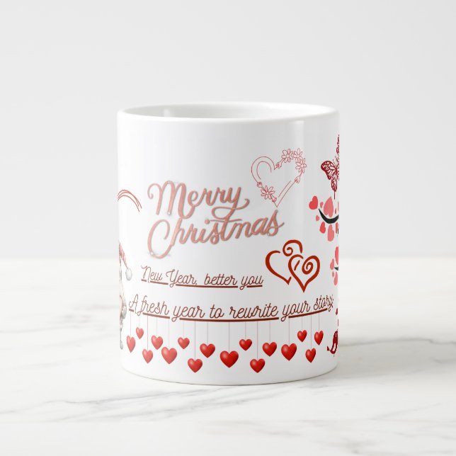 Taza De Café Gigante Happy New Year Mug – Premium Celebration Design (Frente)