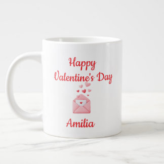 Taza De Café Gigante Happy Valentine’s Day Cute Love Mug