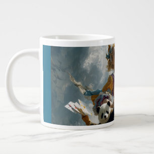 Taza De Café Gigante Harlequin and Little Panda: Between Dreams and Bal