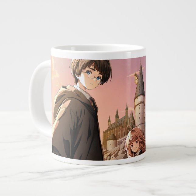 Taza De Café Gigante HARRY POTTER™ Hermione & Ron HOGWARTS™ Anime Scene (Izquierda)