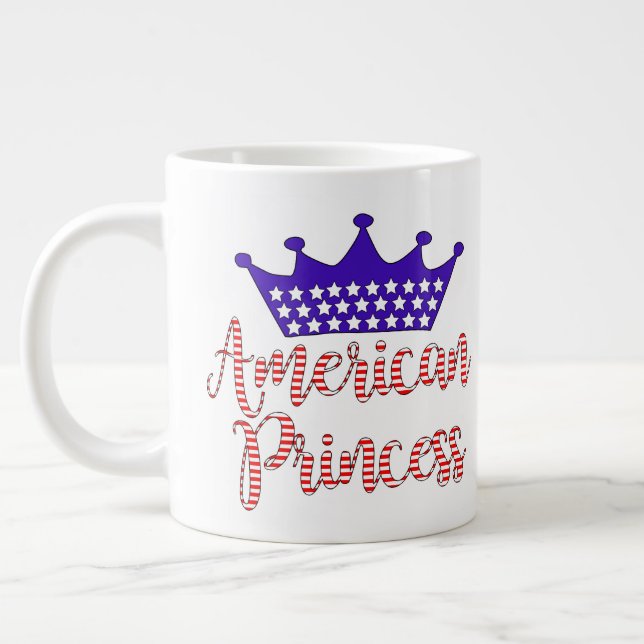 Taza De Café Gigante Harry y boda de Meghan, la princesa americana (Izquierda)