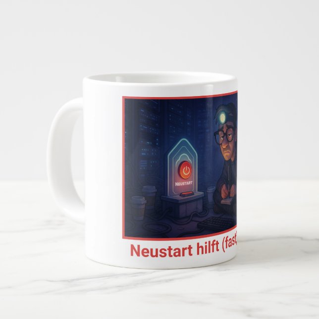 Taza De Café Gigante Hast du schon neu gestartet? (Izquierda)