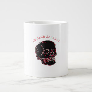 Taza De Café Gigante Hasta Que La Muerte Nos Divida - Cráneo De Glitch