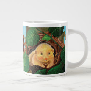 Taza De Café Gigante Hazel dormouse comiendo avellanas