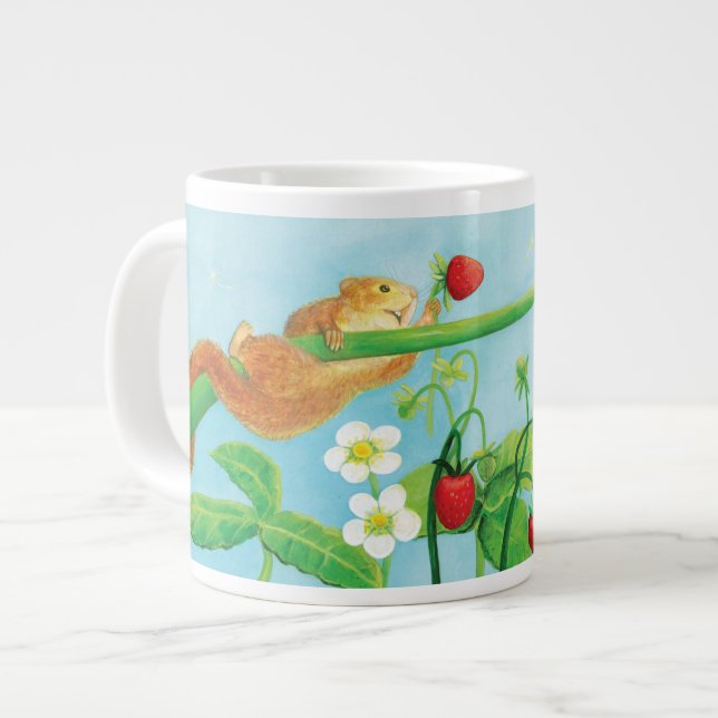 Taza De Café Gigante Hazel Dormouse, fresas silvestres y puré de león (Izquierda)