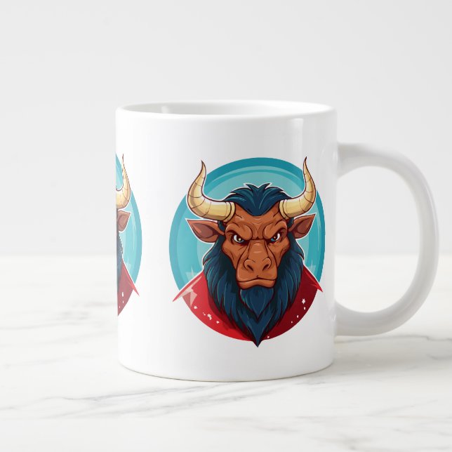 Taza De Café Gigante Head of a minotaur from greek mythology (Derecha)
