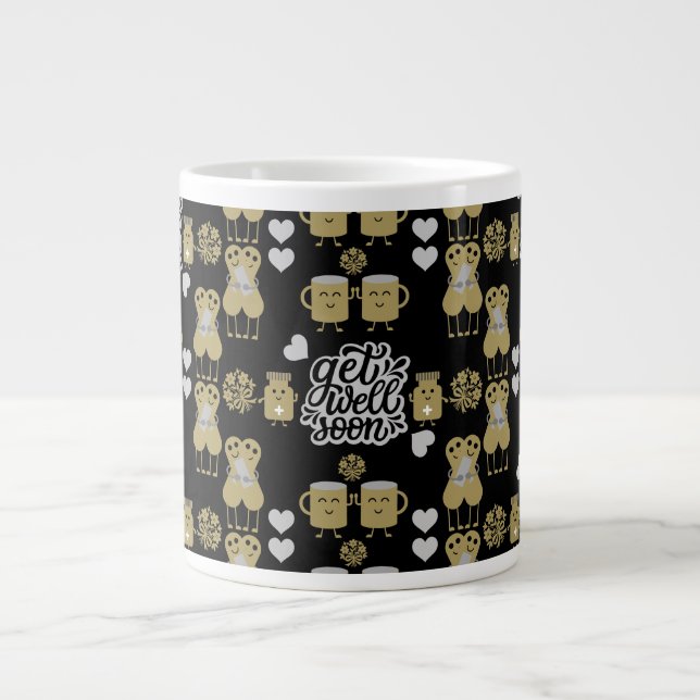 Taza De Café Gigante Health Recovery Get Well Soon   (Frente)