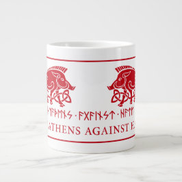 Taza De Café Gigante Heathens Against Hate Double Boar Logo