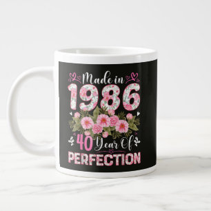 Taza De Café Gigante Hecho En 1986 40 Años De Perfección Floral