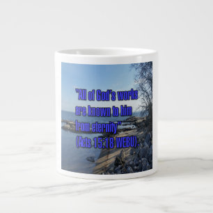 Taza De Café Gigante Hechos 15:18 Mug WEBU