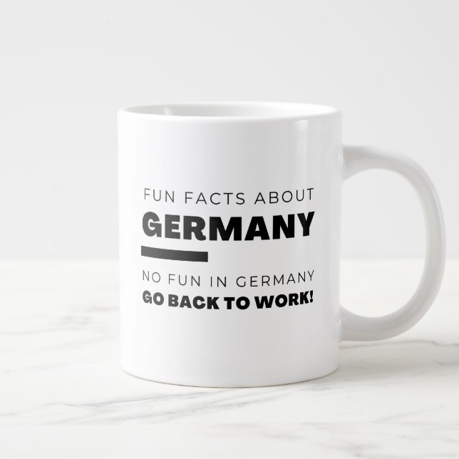 Taza De Café Gigante Hechos divertidos sobre Alemania (Derecha)