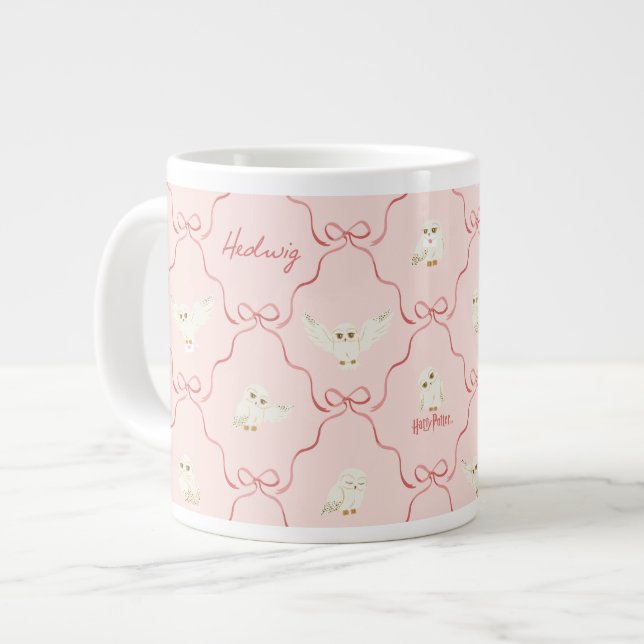 Taza De Café Gigante Hedwig Pink Ribbon Pattern (Izquierda)
