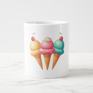 Taza De Café Gigante Helado colorido