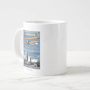 Taza De Café Gigante Henry Farman vuela el poster del promo del hombre