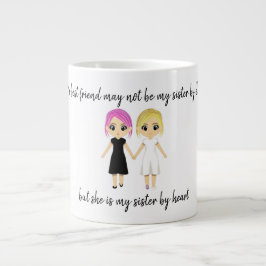 Taza De Café Gigante Hermanas de corazón