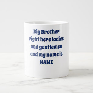 Taza De Café Gigante Hermano Mayor Nombre Personalizado – Diseño de Fam