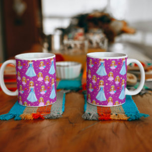 Taza De Café Gigante Hermosa Cerámica Princesa