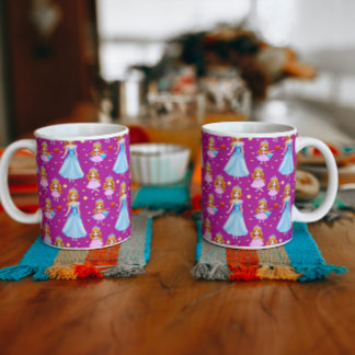 Taza De Café Gigante Hermosa Cerámica Princesa