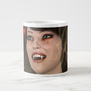 Taza De Café Gigante Hermosa Dama Vampiro Estilo de Bruja Perfecto para