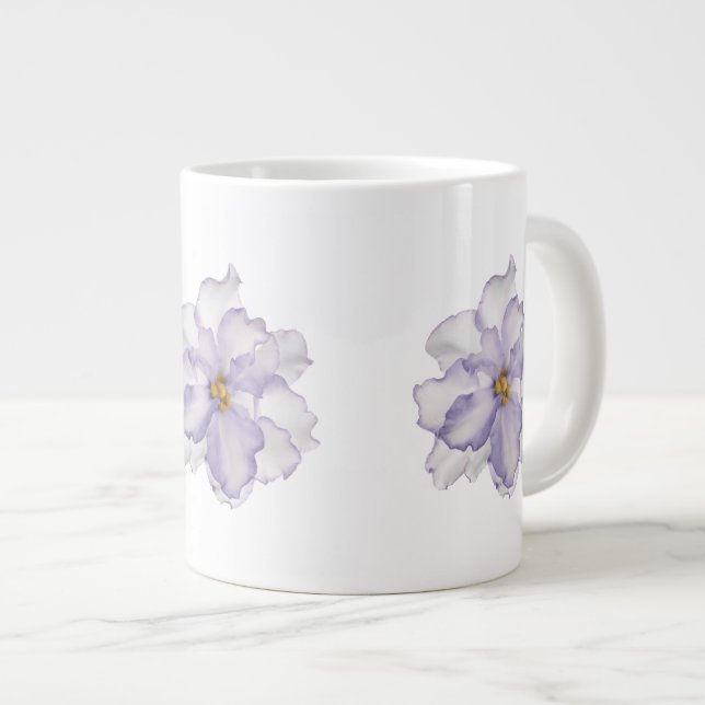 Taza De Café Gigante Hermosa orquídea de lavanda (Derecha)