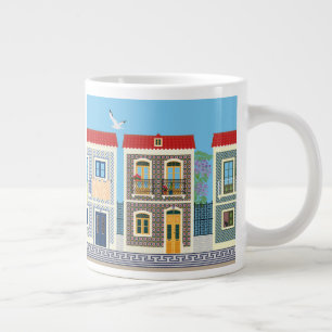 Taza De Café Gigante Hermosas casas portuguesas con azulejos o azulejos