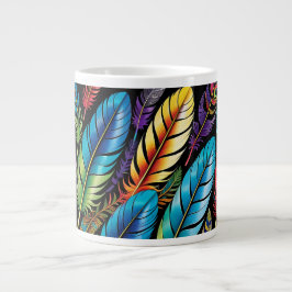 Taza De Café Gigante Hermosas plumas