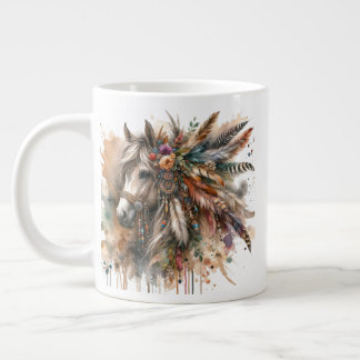 Taza De Café Gigante Hermoso Caballo Boho
