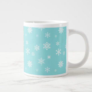 Taza De Café Gigante Hermoso patrón de copo de nieve